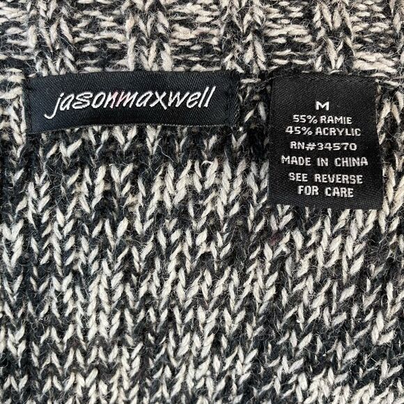 Jason Maxwell Gray Cardigan Sweater Size M EUC - Picture 7 of 7